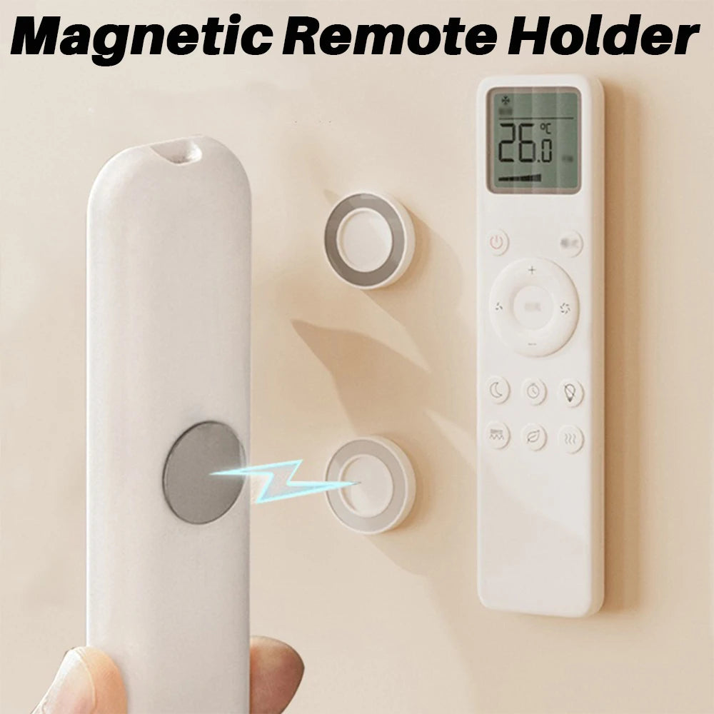 Magnetic Remote Control Holder – No-Drill Wall Mount 1–6 Pack