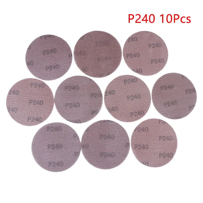 10Pcs 5inch Hook & Loop Abrasive Dust Free Grid Sanding Paper 125mm Mesh Sanding Discs Anti-Blocking Grinding Sandpaper For Car Zpaxo A5