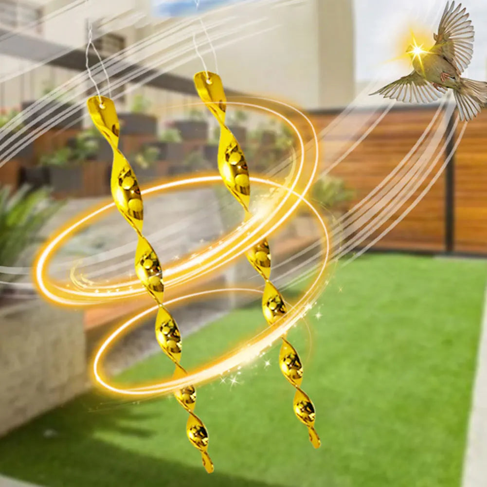 Garden Reflective Scare Bird Repeller Wind Rotating Deterrent Home