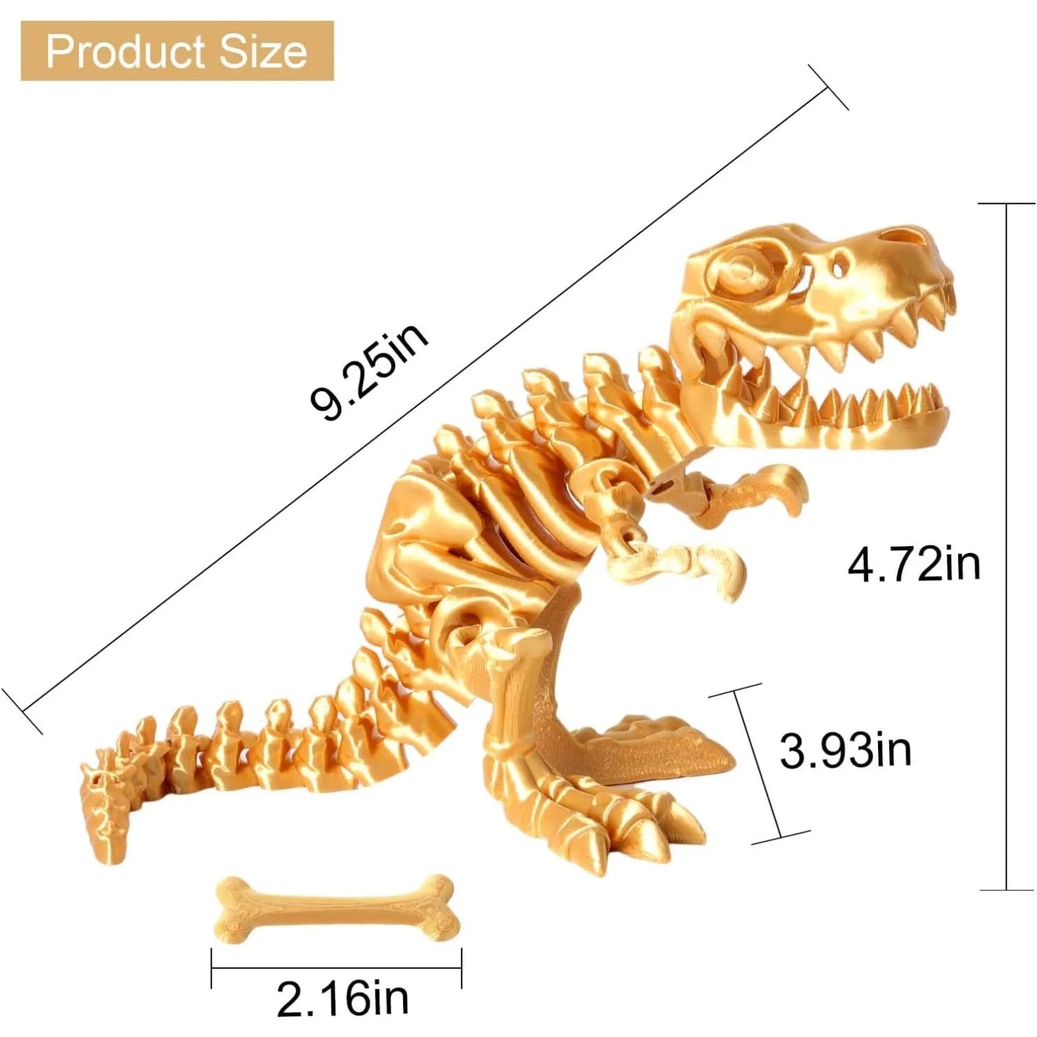 Funisfun 3D Printed Dragon Articulated Bones Adult Dinosaur Fidget