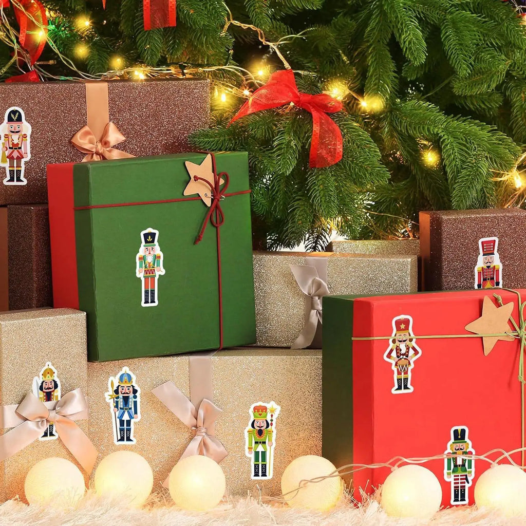 Christmas Stickers Bulk Nutcracker Paper Decals Scrapbook Journal