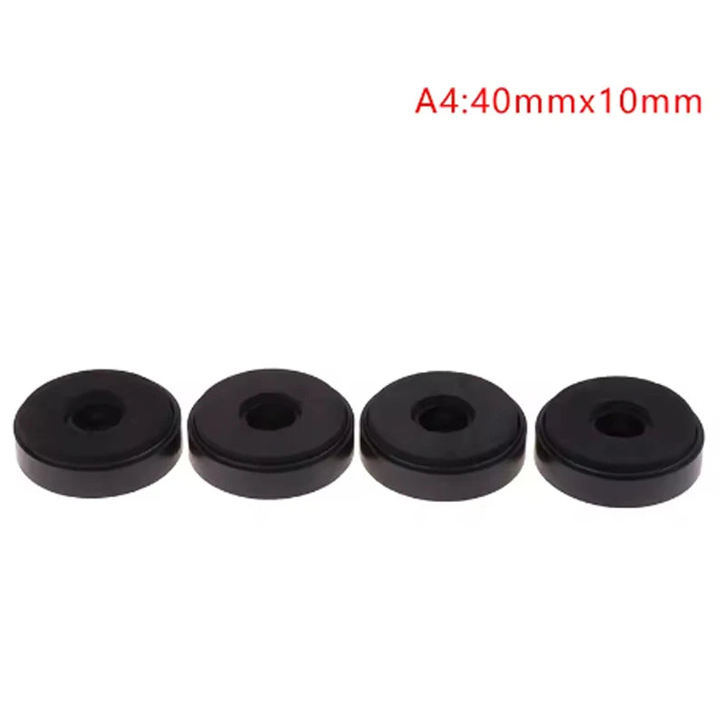 4Pcs/Set Speakers Repair Parts DIY For Home Theater Sound System Speaker Audio Active Speakers Shock Absorbing Pads Accessories Zpaxo Black 40mmx10mm