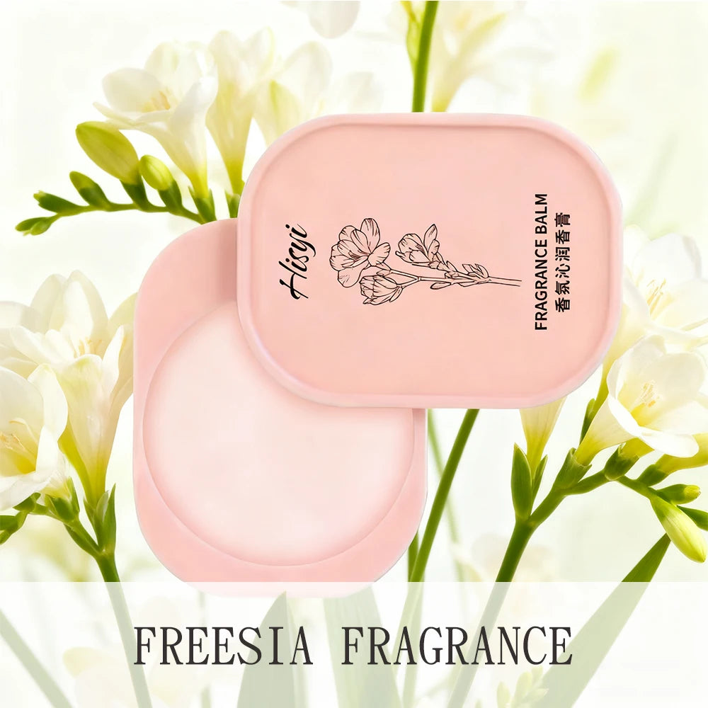 Solid Perfume Balm – Long-Lasting Floral Scents, Vegan, Compact, Face/Hands/Body Use, Unisex, Certified, Skin-Friendly Zpaxo FREESIA