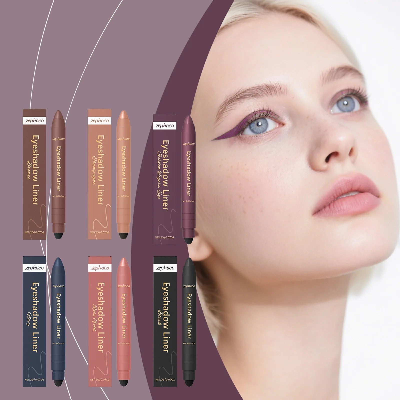 2-in-1 Waterproof Eyeshadow & Eyeliner Pen – Long-Lasting Eyeshadow Liner Pen Zpaxo