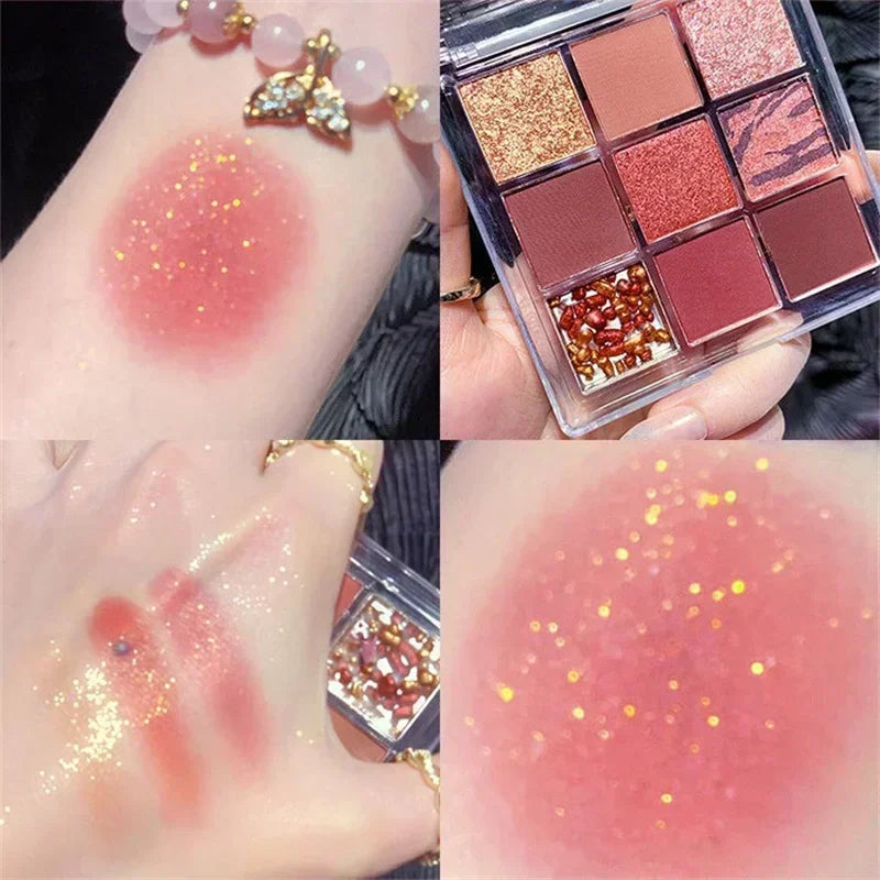 9 Colors Chocolate Eye Shadow Palette Pearly Matte Earth Eyeshadow Zpaxo