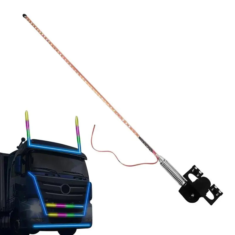 Car 12-24V Universal Antenna Lamp Decoration RGB Waterproof LED