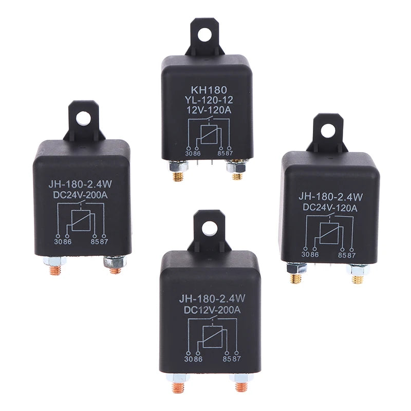 Dual Battery Isolator Relay 4-Pin 120A 200A 12V 24V Switch