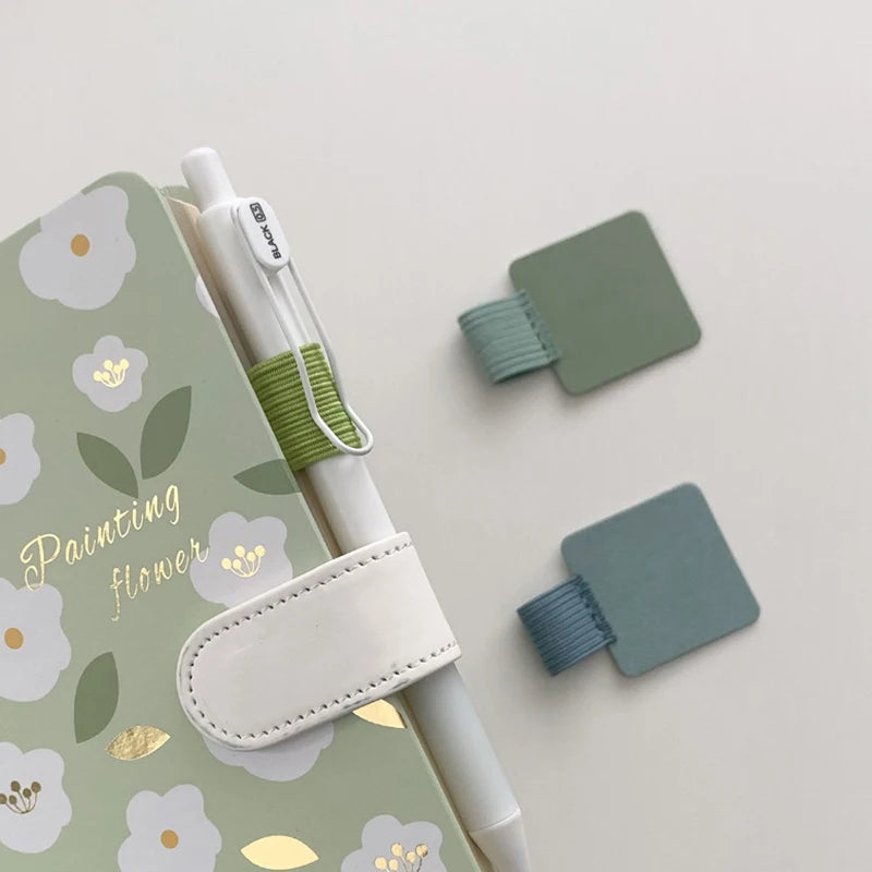 Pen Loops Pencil Holders Self-Adhesive PU Leather Pad For Stylus Pencil Books Notebooks Anti-lost Anti-fall Elastic Loops Zpaxo