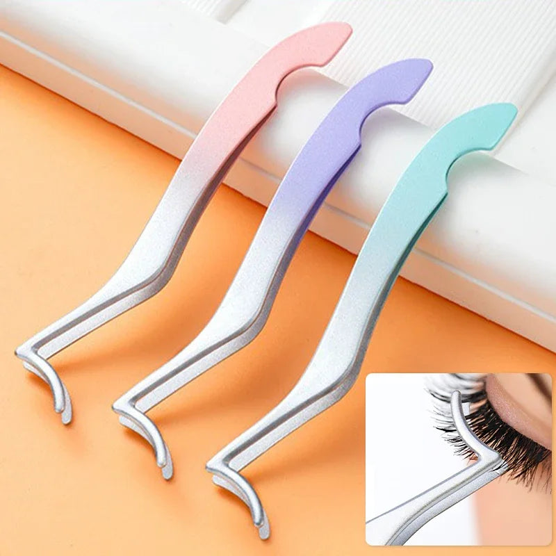 Gradient Eyelash Tweezers Stainless Steel Professional Pincet Lashes