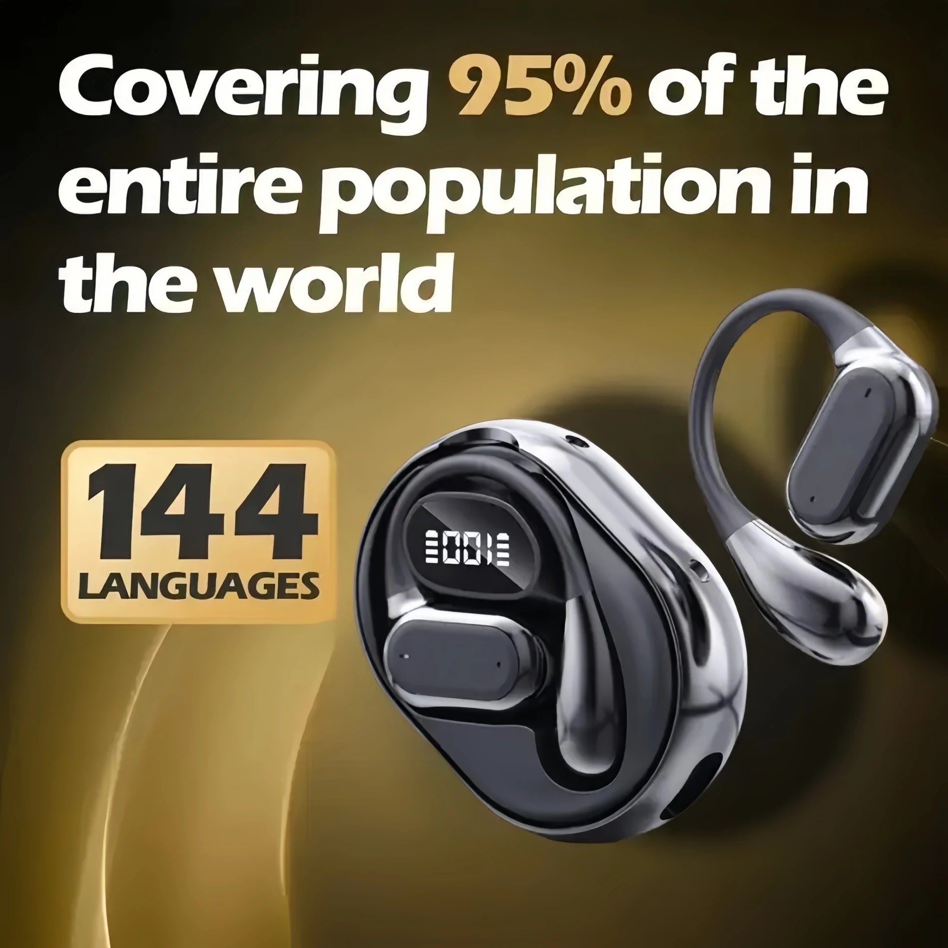 AI Language Translation Earbuds 144 Translator Open-ear Headphones