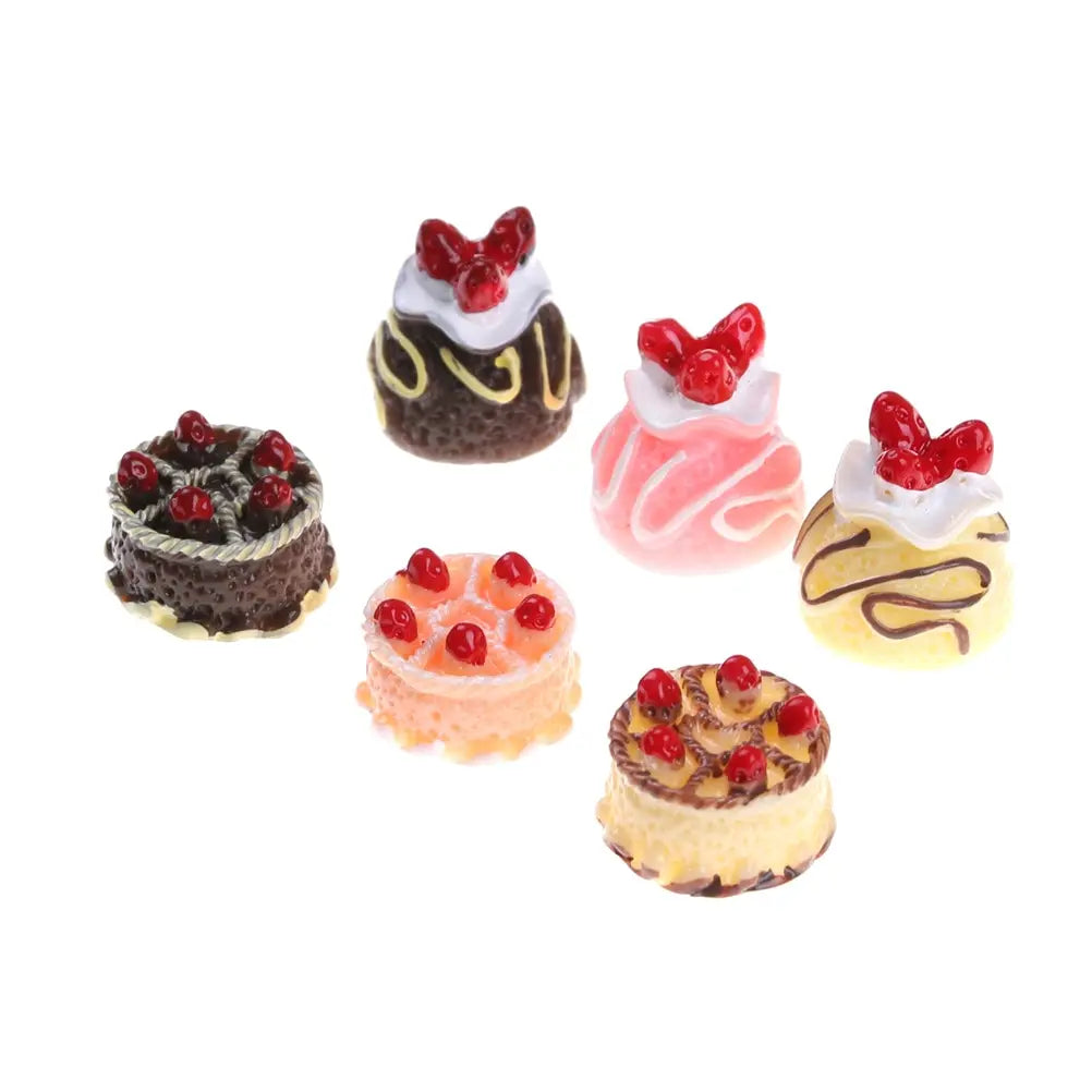 DIY Resin Strawberry Cake Adorable Miniature Cakes Cabochons Phone