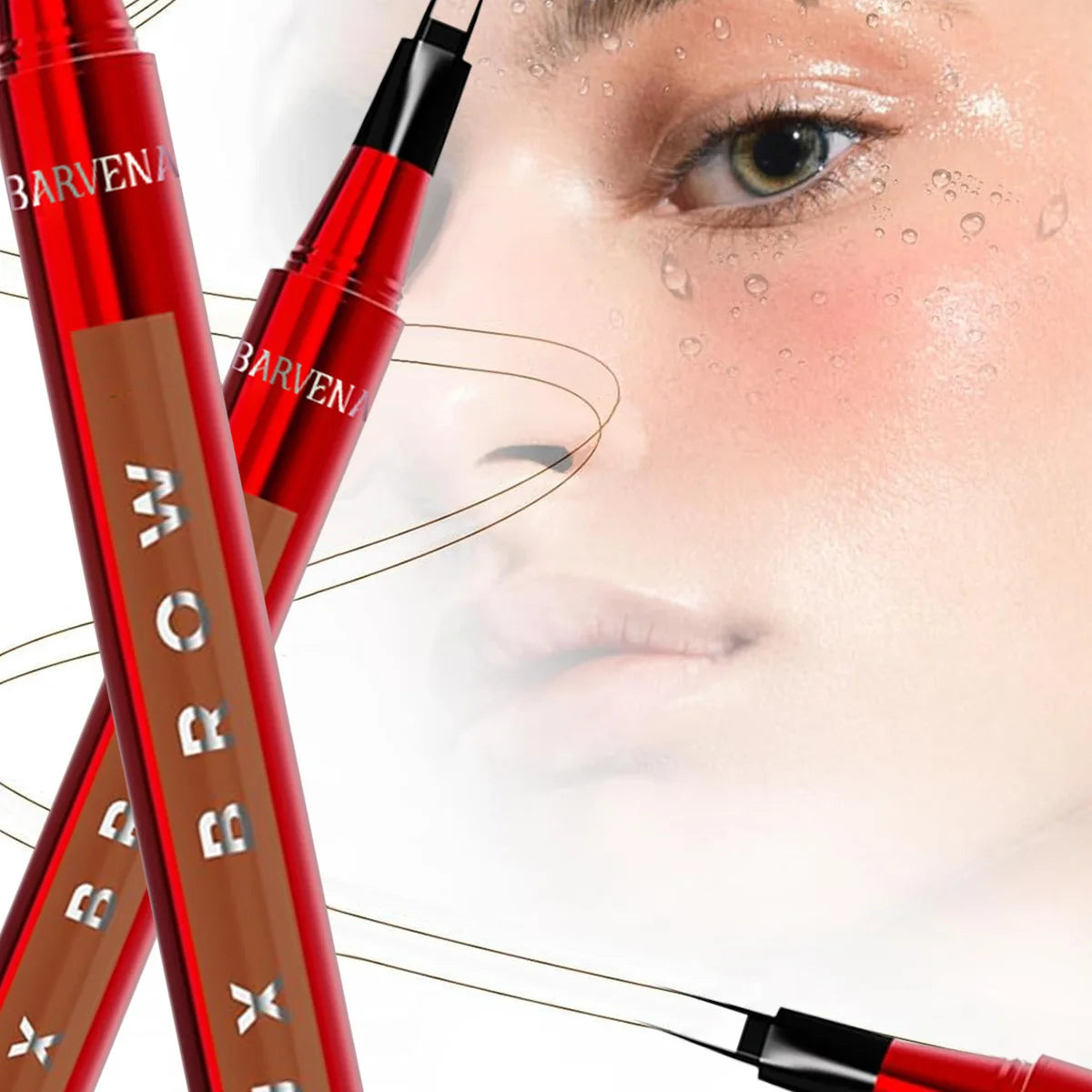 Ultra-fine Liquid Eyebrow Pencil Double-claw Long Lasting Easy Grip