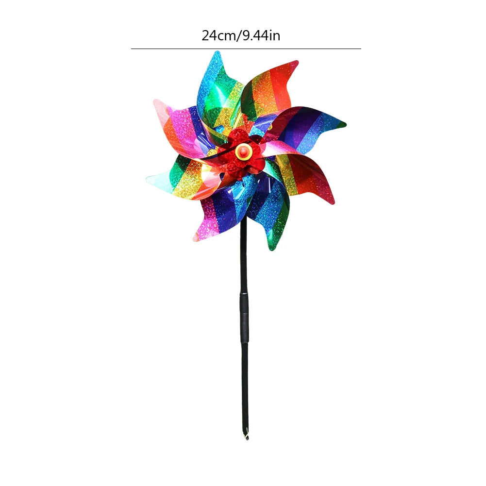 2 Windmill Bird Repellent Garden Decorations Colorful Wind Spinner Zpaxo A