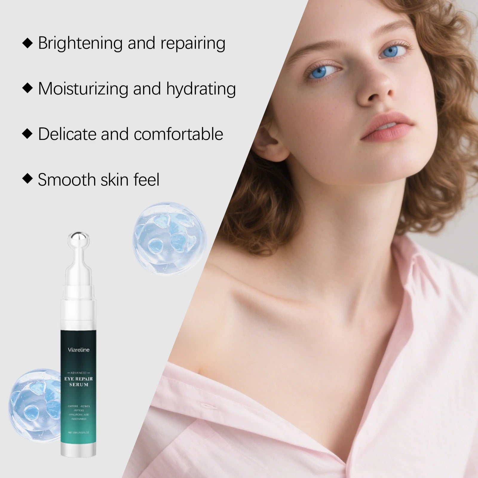 Retinol Eye Serum Massage Roller Eye Bag Removal Fade Fine Line Anti Dark Circle Puffiness Lifting Firm Brighten Eye Skin Care Zpaxo