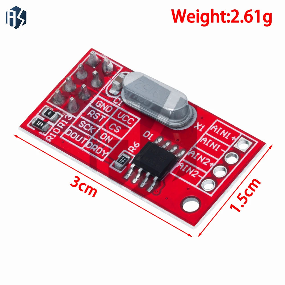 Dual-Channel AD7705 16-Bit ADC Module - Programmable Gain and SPI Interface for Data Acquisition Zpaxo