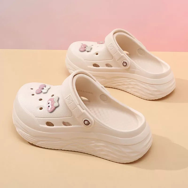 Chunky Platform Clogs Shoes Women Thick Bottom Non Slip Beach Sandals