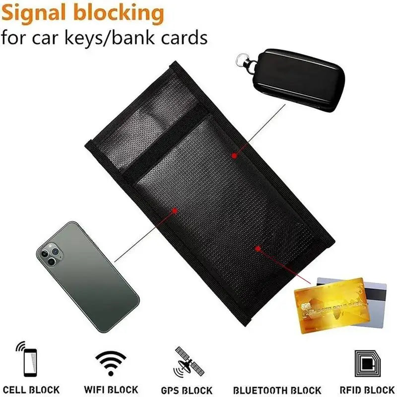 Signal Blocking Pouch Faraday Cage Remote Control Package Keyless