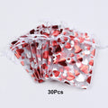 6/30/60/120Pcs Valentine's Day Red Heart Organza Bags Gift Bags Pouches Jewelry Candy Packaging Drawstring Bags for Wedding Zpaxo 30Pcs Other