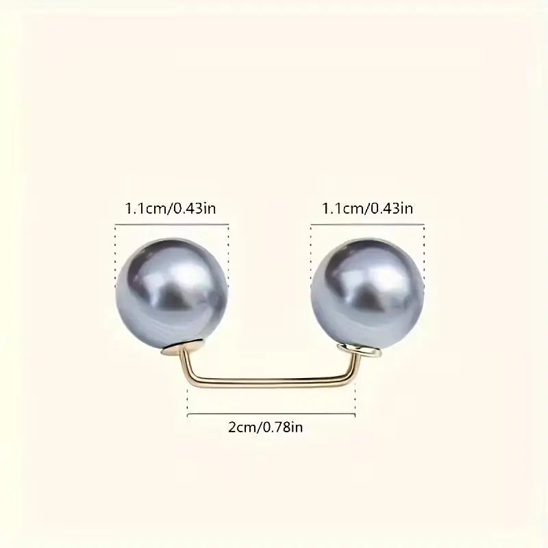 6pcs Pearl Brooch Pins – Non-Slip Safety for Dress Cinching, Collar & Scarf, 1.09 cm Fashion Button Zpaxo