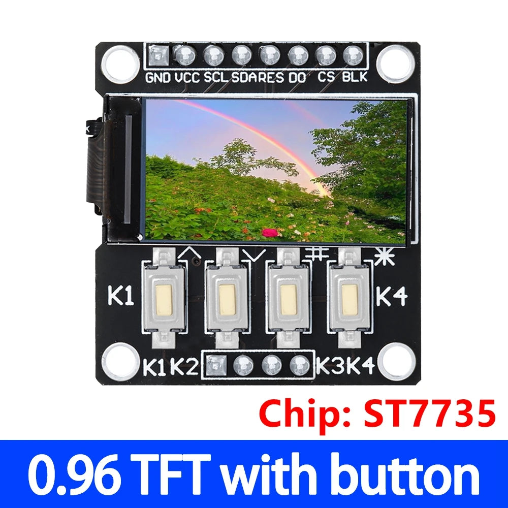 0 96 1 3 44 8 TFT Display LCD ST7735 4p Button Arduino Zpaxo 0.96 TFT with 4key