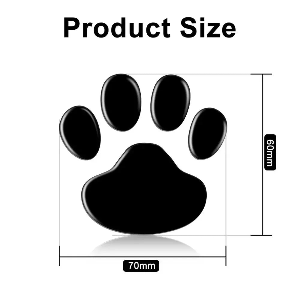 3D Paw Print Car Sticker – Dog & Cat Foot Decal