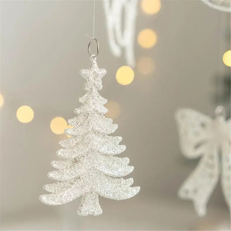 Christmas Hanging Ornament Snowflake Star Bowknot Snowman Decorations