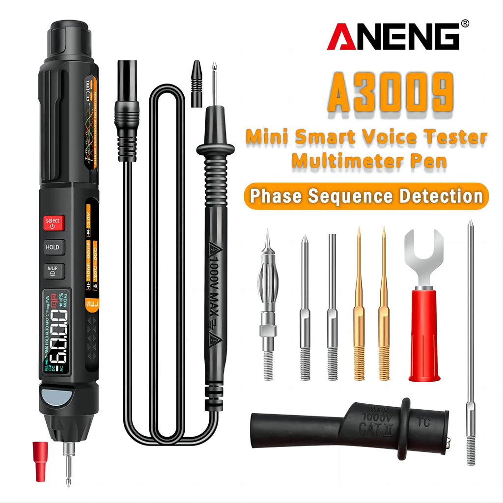 ANENG A3009 Mini Digital Multimeter Pen Voice Broadcast Multimetro DC