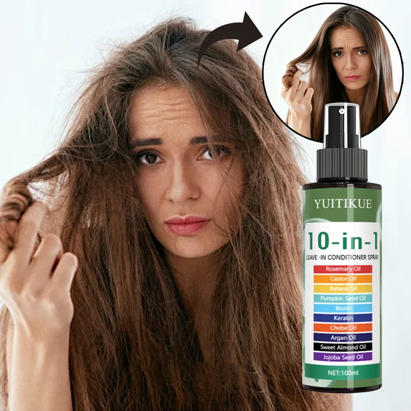 YUITIKUE 10-in-1 Leave-In Hair Treatment – Rosemary & Argan Oil Leave-In Hair Treatment Zpaxo