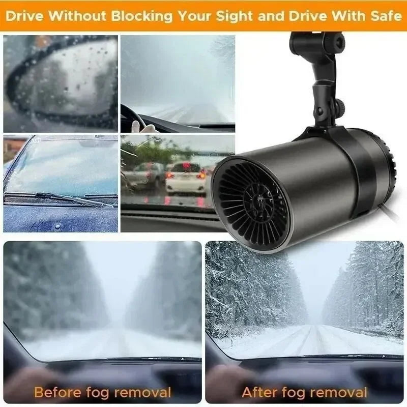 12V 2-in-1 Car Heater Fan & Windshield Defroster Anti-Fog