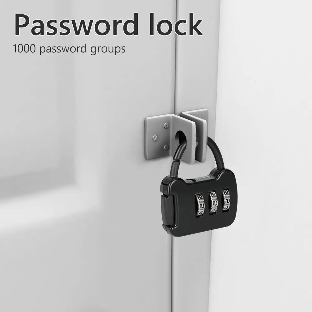 Zinc Alloy 3 Digit Code Combination Password Lock Portable Travel