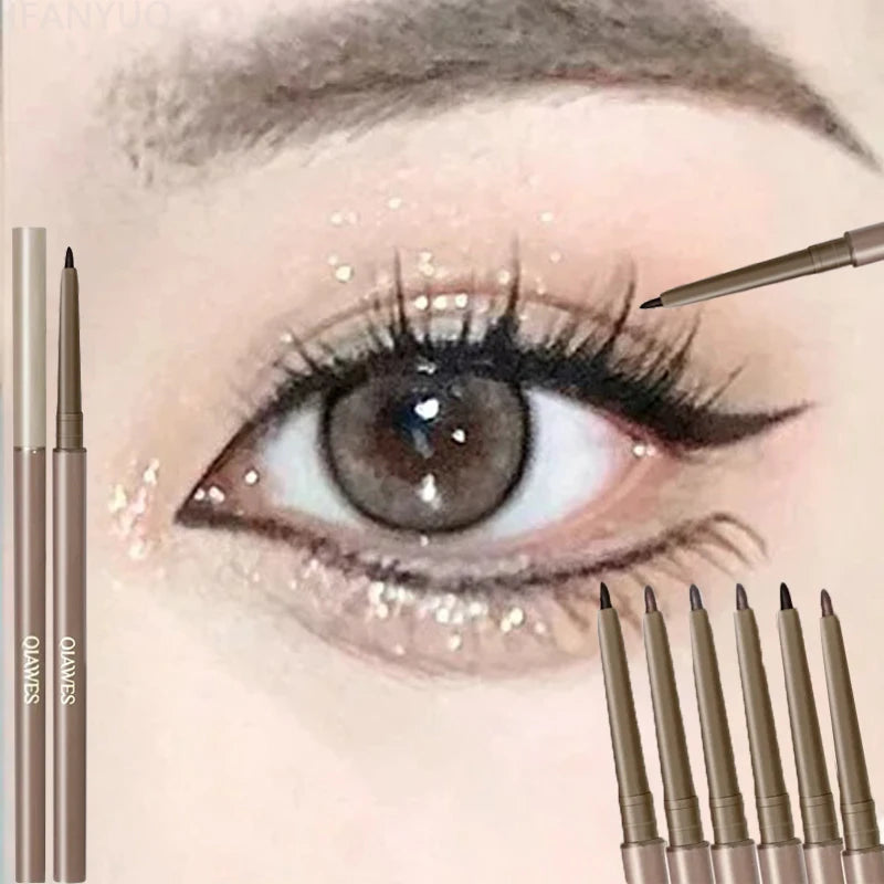 2in1 Eyeliner Lying Silkworm Gel Pen Lasting Waterproof Non-smudge