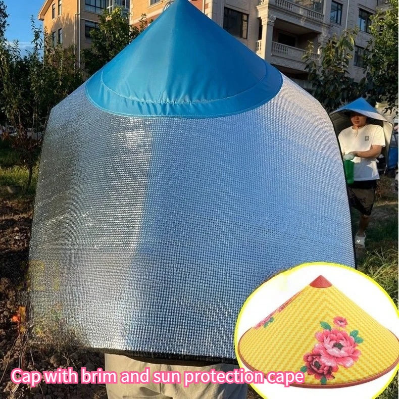 Unisex Wide Brim Sun Hat UPF50+ Breathable Mesh Back Adjustable Chin