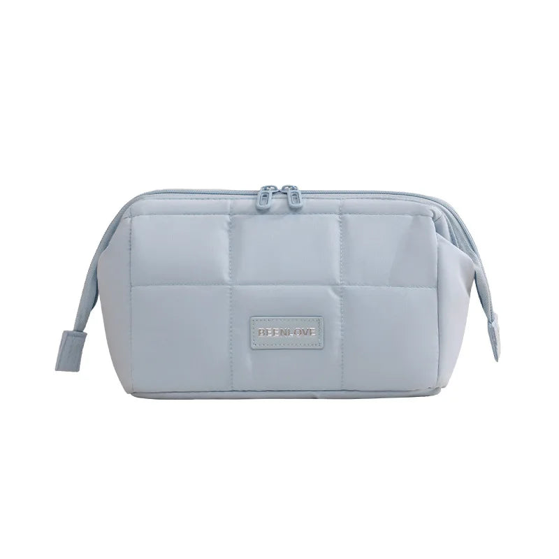 New Simple and Fashionable Makeup Storage Bag, Travel Lipstick and Skincare Products, Large-capacity Wash and Carry Bag Zpaxo Blue