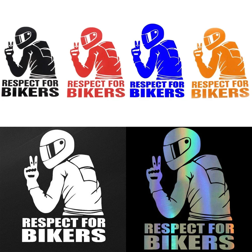 3D Reflective Biker Vinyl Sticker – Car & Motorcycle Decal