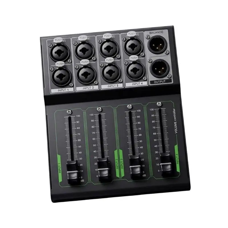 652F Passive Volumes Controller 4 Independent Faders XLR TRS Zpaxo