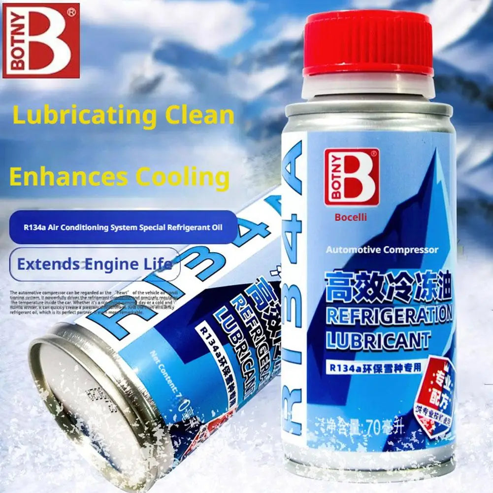 New 1/2/3/5PCS 70ML R134a Car AC Compressor Lubricant Oil Improve Cooling Efficiency Reduce Noise Protect Air Conditioning Parts Zpaxo