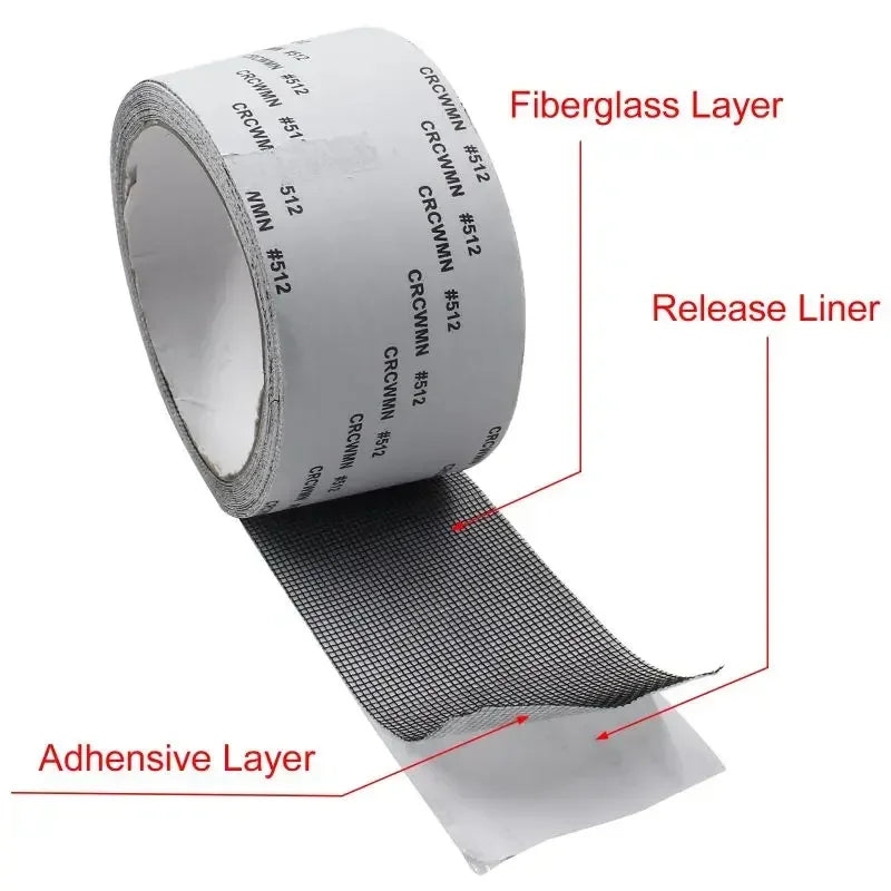 5x200cm Screen Repair Tape Window Door Waterproof Mosquito Net Patch Self-adhesive Super Fix Mesh Netting Broken Holes Tool Zpaxo