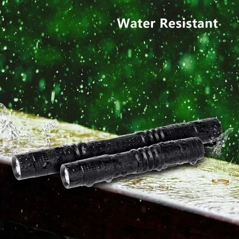 Mini LED Pen Flashlight 300LM with Clip – Pocket Torch AAA