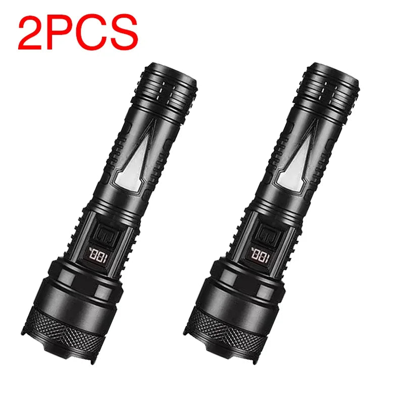 USB Rechargeable LED Tactical Flashlight – Telescopic Zoom