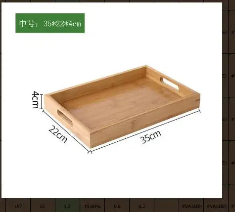 Wooden Tea Coffee Tray Fruit Dessert Candy Plate Wood Decorative Bread Snack Cake Food Dish Trays Tableware Japanese Style Zpaxo Style6