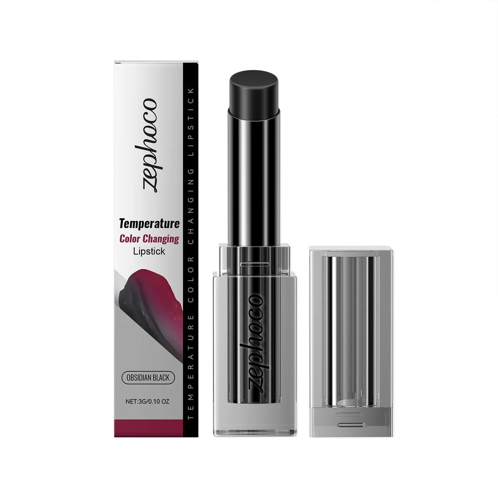 Obsidian Thermochromic Lipstick - Gentle, Moisturizing, Reduces Lip Lines, Protects and Softens Lips Zpaxo Obsidian Warm
