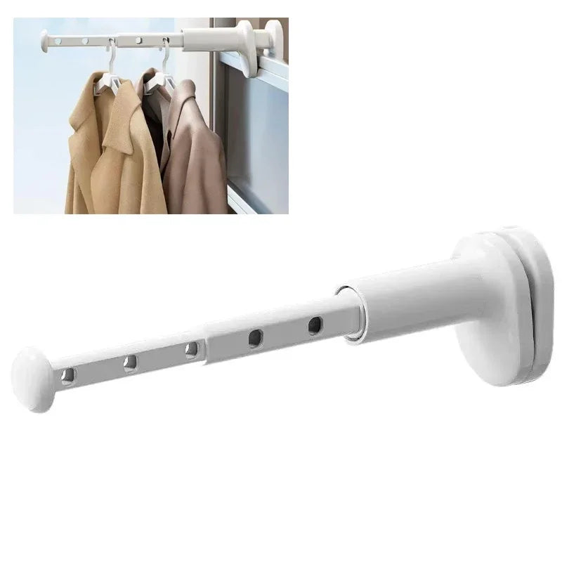 1Pc Portable Clothes Hanger Window Frame Hanging Drying Rack Indoor Window Drying Rack Home Hanging Rack For Clothes Zpaxo