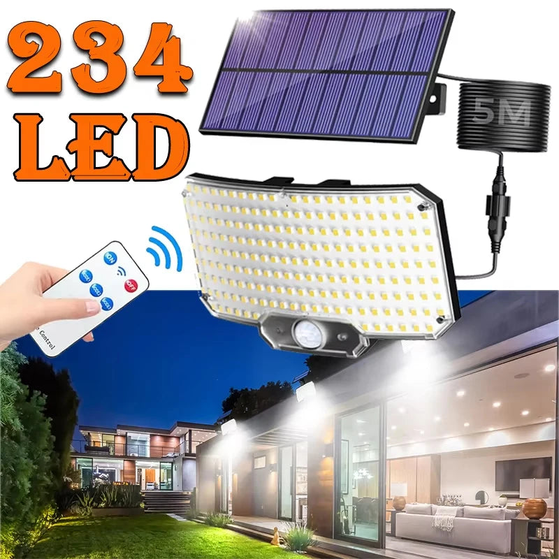 234 LED Solar Motion Sensor Flood Light – 3 Modes, IP65