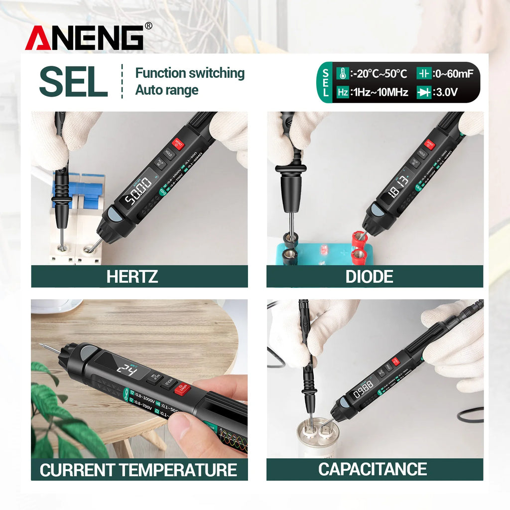 ANENG A3008 Non Contact Voltage Detection Precision Auto Off Current