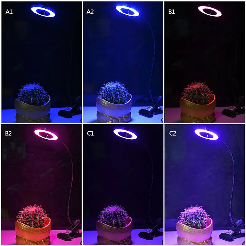 Grow Light LED Gooseneck Plant Growth Lamp Red Blue Dimmable Aquarium