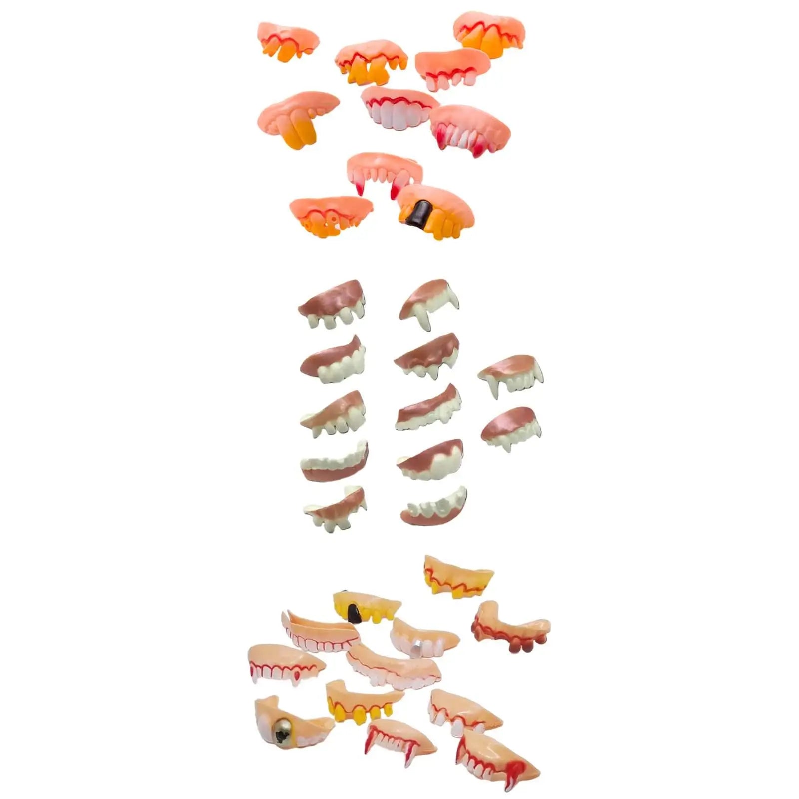 Halloween Fake Teeth Halloween Front Teeth Funny Fake Teeth Decoration for Stage Performance Dress up Party Halloween Masquerade Zpaxo