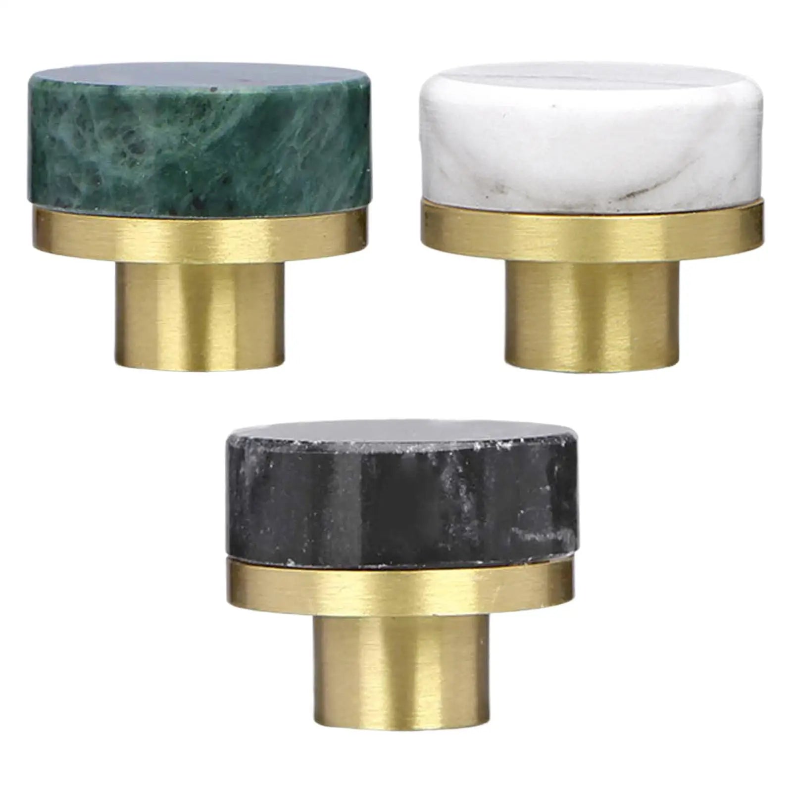 Brass Marble Drawer Pull Furniture Hardware Decorative Small Furniture Knob Elegant Cabinet Knob for Cabinets Bathroom Cupboard Zpaxo