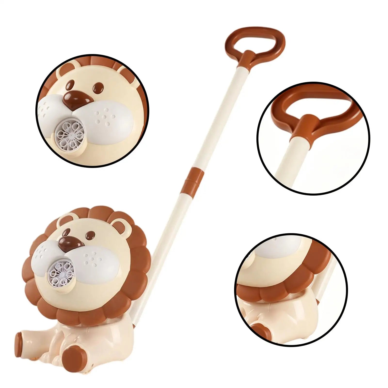 Automatic Bubble Machine Lion Shape Push Blowing Beach Toy Zpaxo