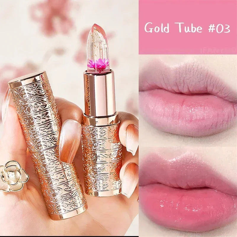 Temperature Changing Flower Lipstick Moisturizing Crystal Lip Balm