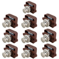10Pcs Push Button Latch Keyless Cupboard Locks Elegant Cabinet Door Catch Decorative Push Button Latch Door Catch for RV Drawer Zpaxo Brown